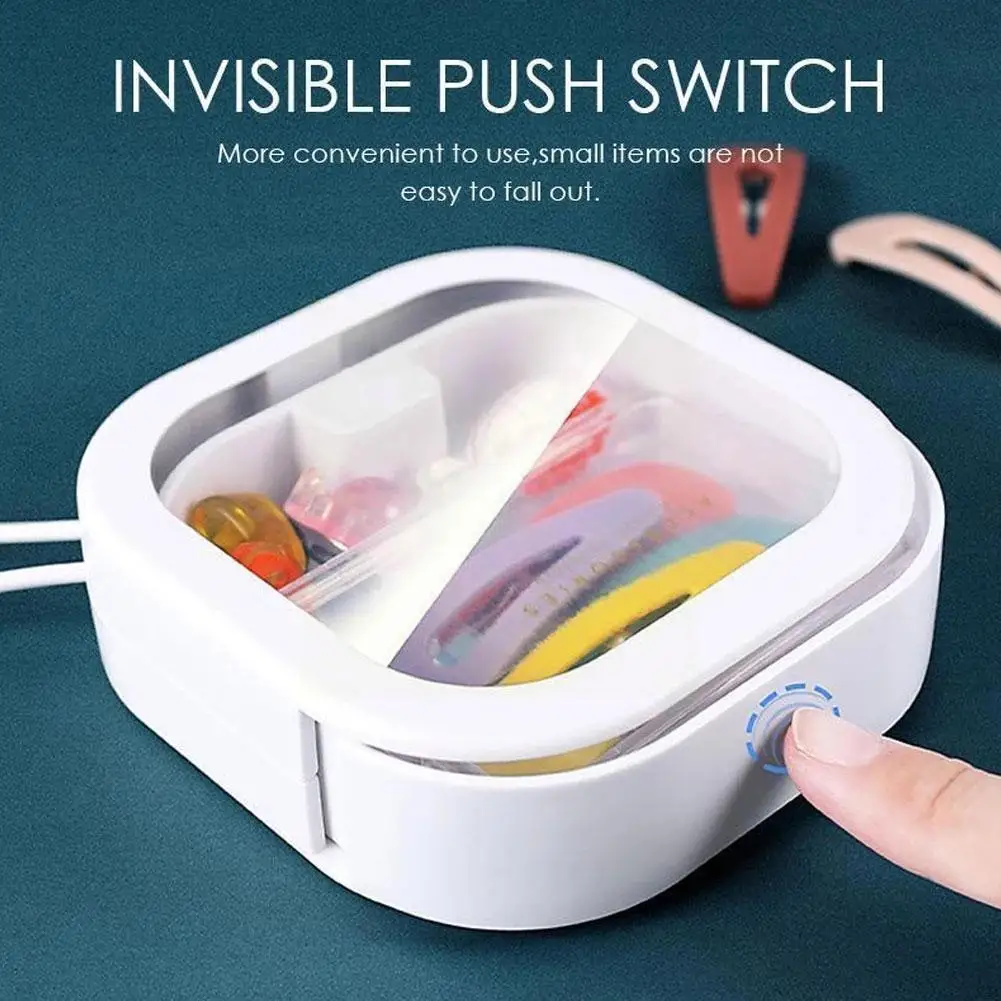 

1Pcs Travel Portable Storage Box Mini Carry-on Box Storage Pocket Plastic Push Jewelry Organizer Multi-function Bucket Crea B2C0