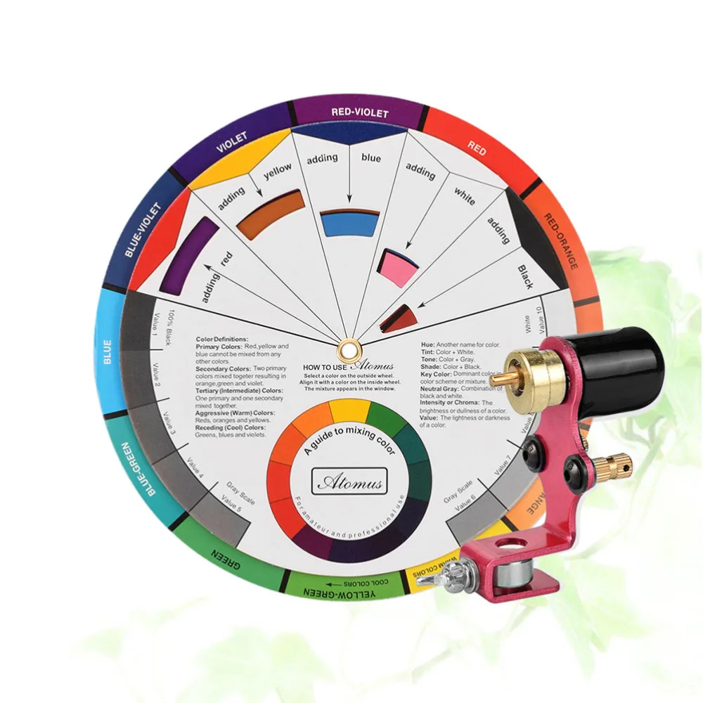 

1 Pack Delineating Rotary Motor Machine Multifunction Lower Noise Liner Shader with Color Circle for Beginner (Bla