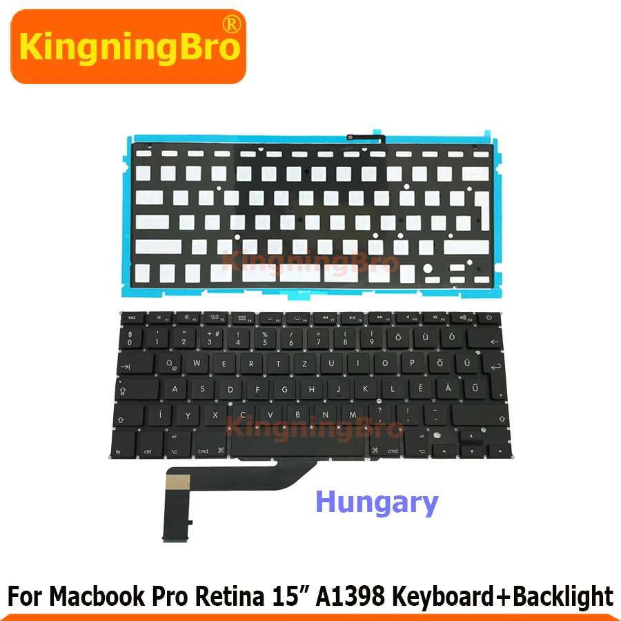 5 комплектов Новинка A1398 венгерский клавиатура с Подсветка для Macbook Pro 15 &quotRetina