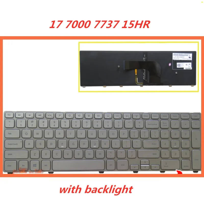 Английская клавиатура для ноутбука Dell Inspiron 17 7000 7737 15HR сменная Клавиатура