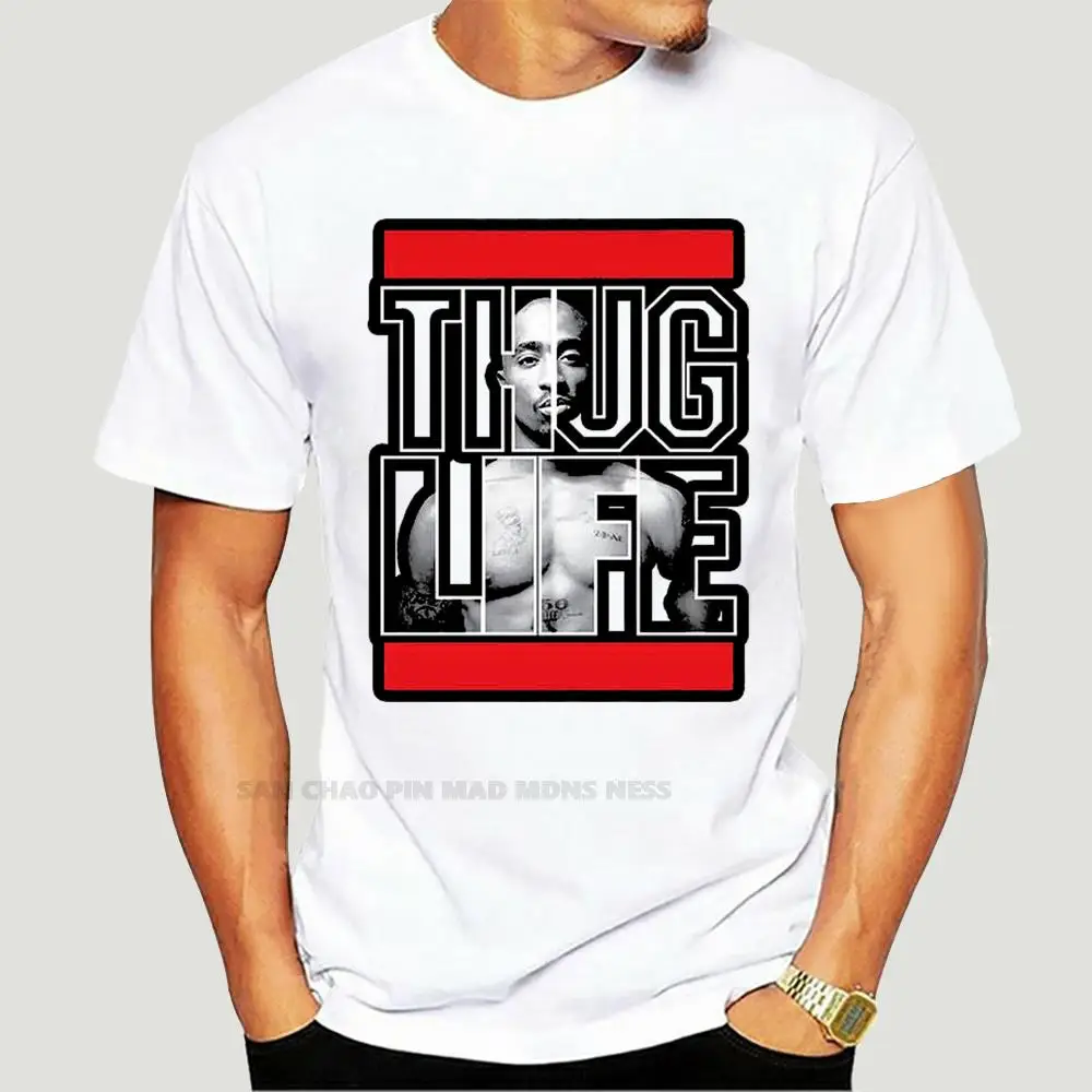 

Fashion Men's Summer T-shirt Tupac 2pac Thug Life Rap Hip-Hop Artist Tupac Shakur T-Shirt O Neck Rock Music Tee Shirt 5802X