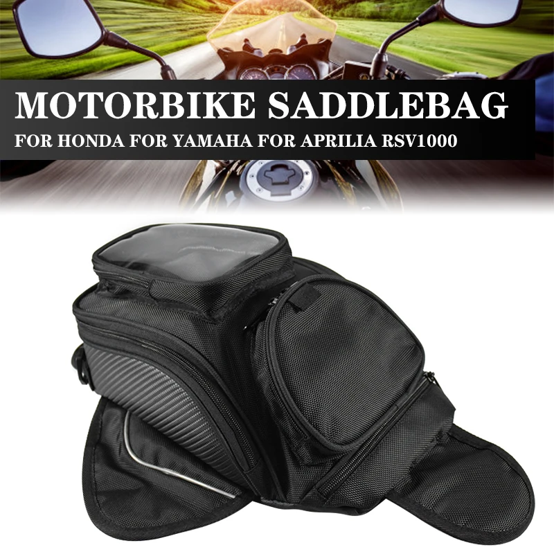 

Motorcycle Phone Holder Storage Oil Fuel Tank Bag Magnetic Motorbike Saddlebag For Honda For Yamaha For Aprilia RSV1000