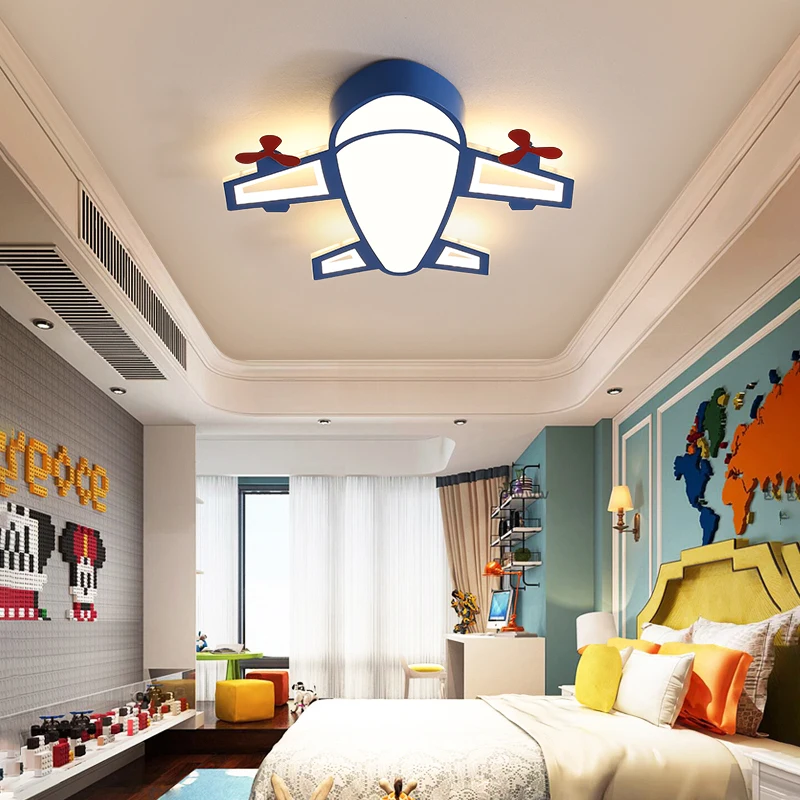 Новый дизайн самолетик лампа для детской спальни мальчика комнаты светодиодный