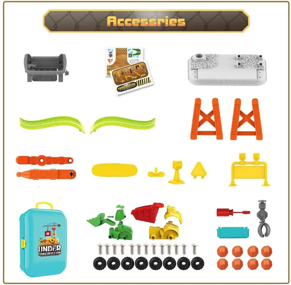 Разобрать строительные Грузовики Набор 56 шт ролевые инструменты игрушки набор в