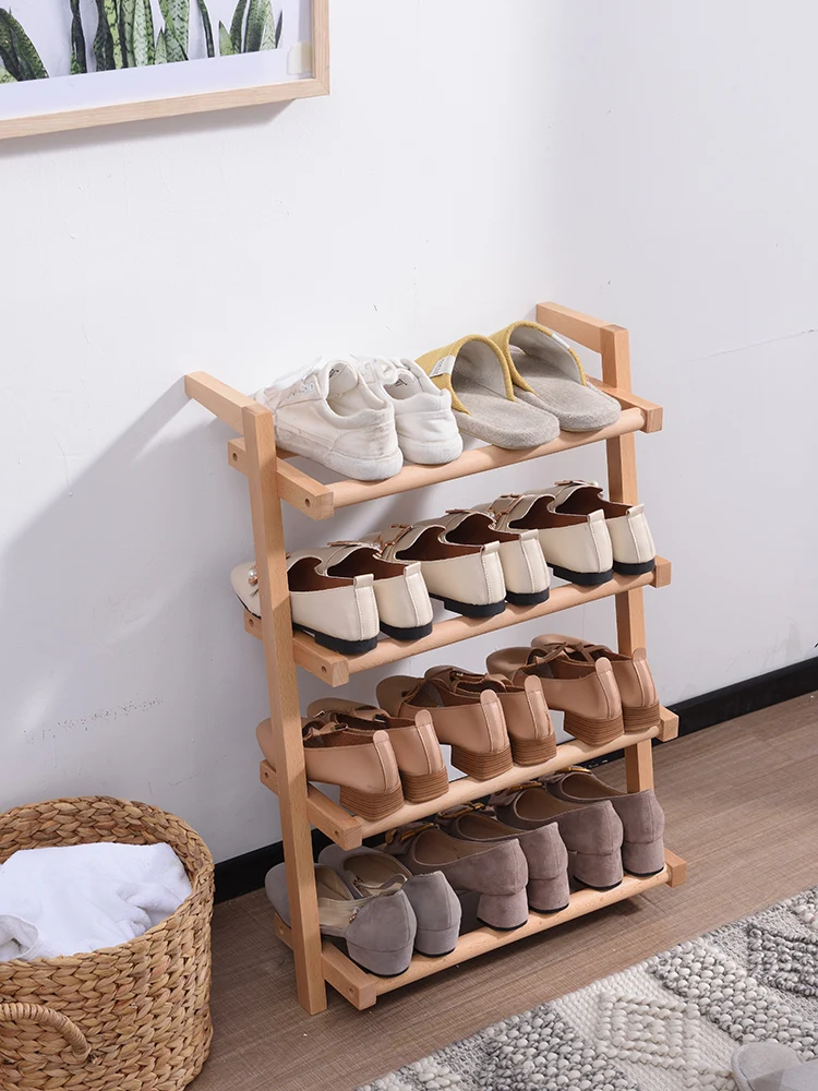 

Free Installation 4 Layers Shoe Rack Simple Household Economic Racks Dormitory Door Storage Rack Bamboo Shoe Cabinet Creative