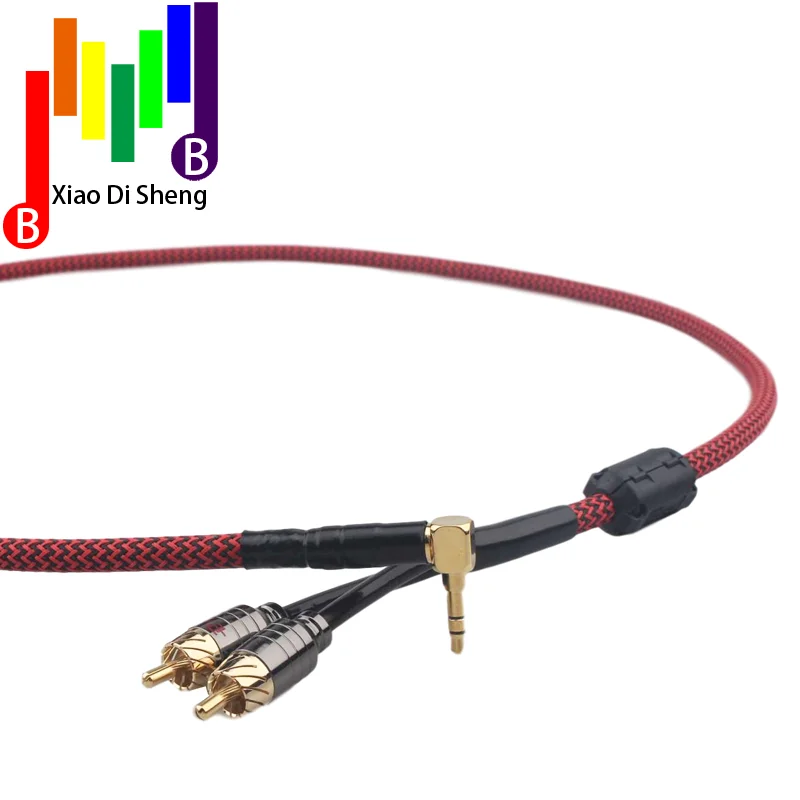Кабель RCA HiFi стерео 3 5 мм на 2RCA аудио кабель AUX разъем Y сплиттер для усилителей