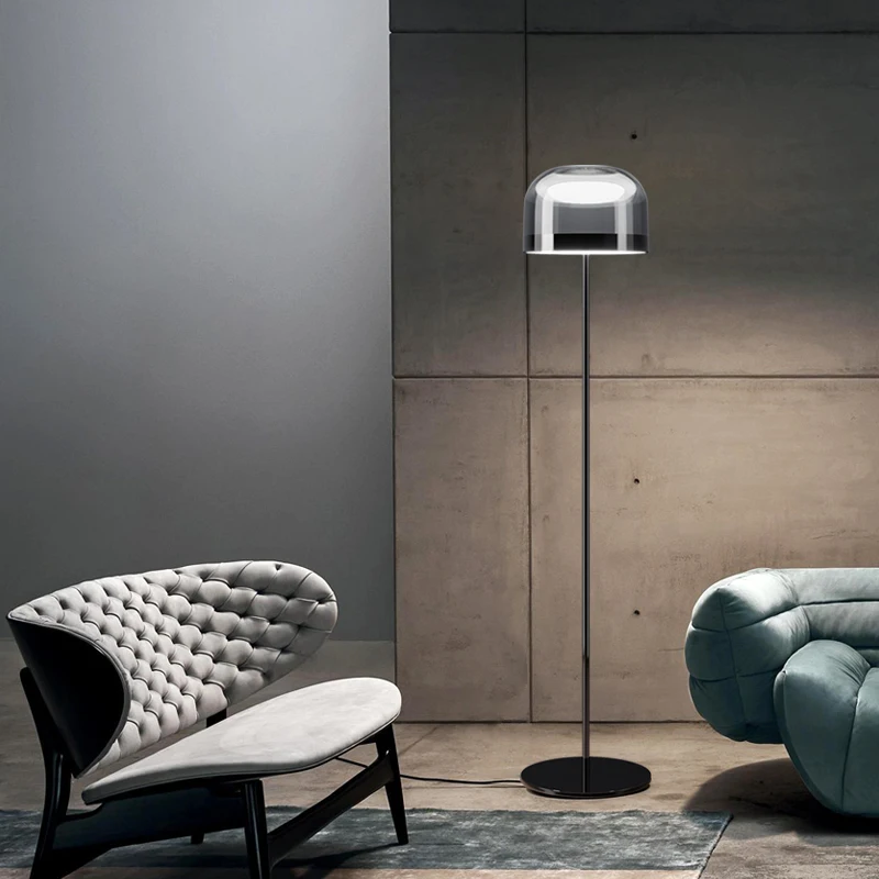 Nordic glass shade floor lamp light luxury creative model room living bedroom study hall office | Floor Lamps