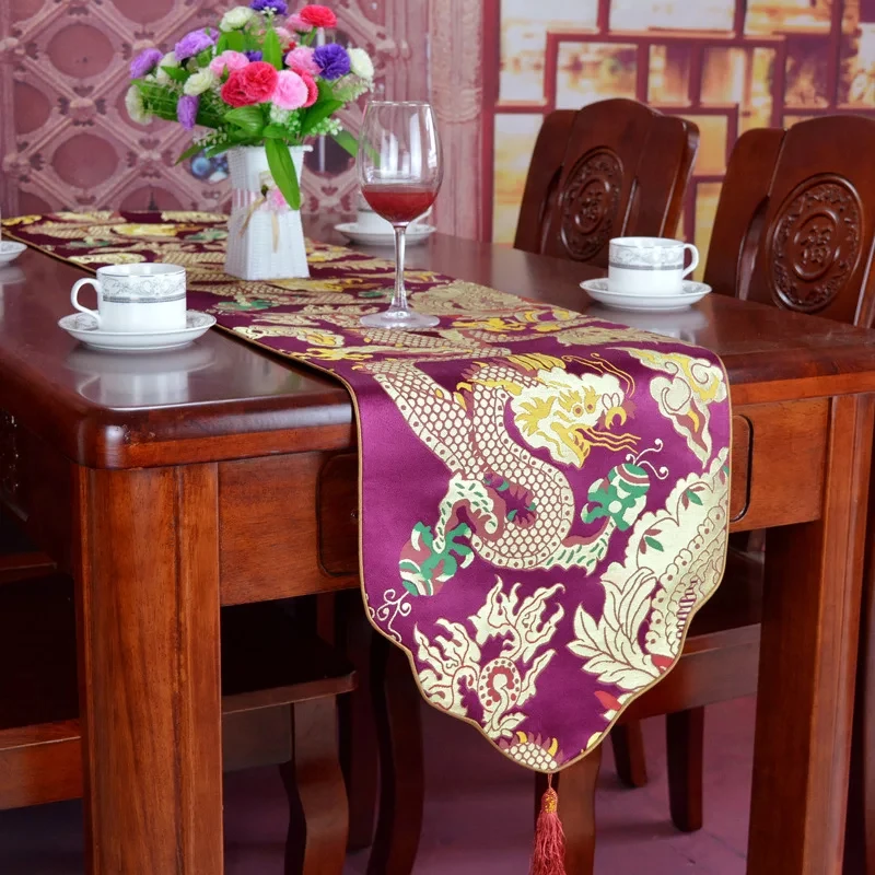 6 видов конструкций Китайские драконы украшения Настольная дорожка пыли