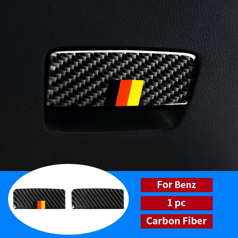 

Carbon Fiber Assistant Driver Storage Box Trim Car Stickers For Mercedes A Class CLA 2013-2018 GLA 2015-2018 Accessories