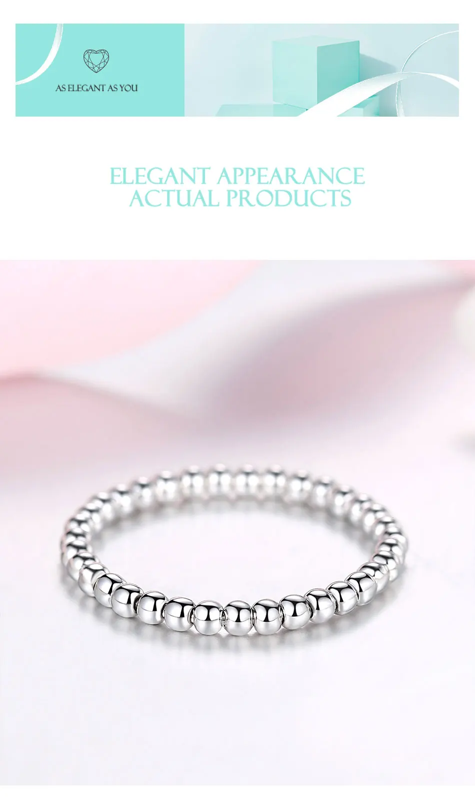 BELAWANG Authentic 925 Sterling Silver Stackable Round Geometric Finger Rings for Women Wedding Original Silver Jewelry