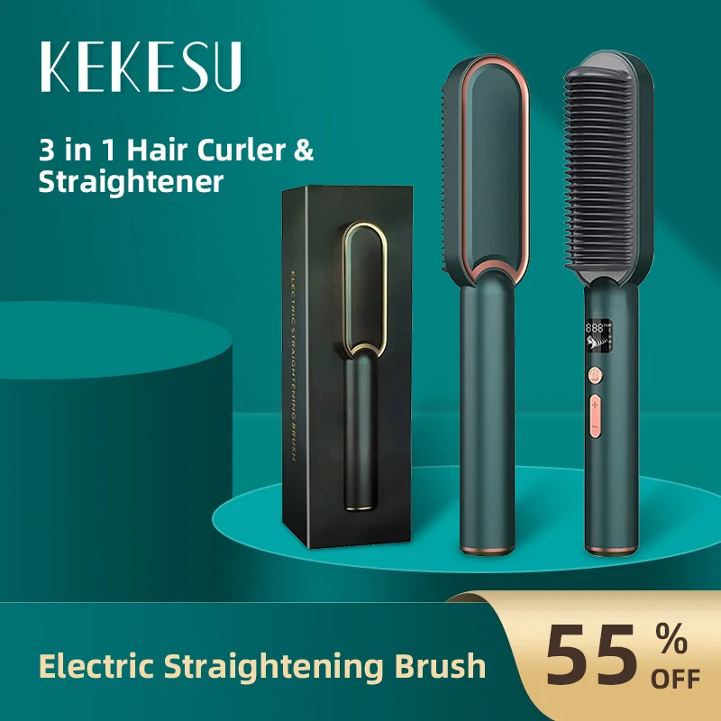

LED High Quality Multifunctional Hair Straightener Three-Gear Temperature Adjustment Anti-Scald Ceramic Ionic Flat Iron Straigh