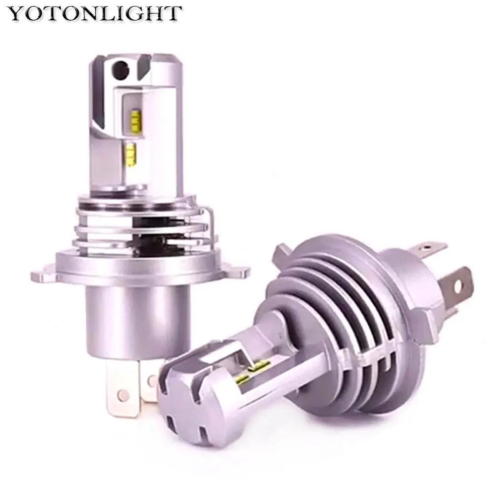 YOTONLIGHT 2 предмета супер светодиодный H4 лампа 55 Вт 15000lm мини светодиодные лампы для передних фар светодионая лампа h4 Автомобильные фары для мотоцикла зэс 6500 к белый свет 12 В