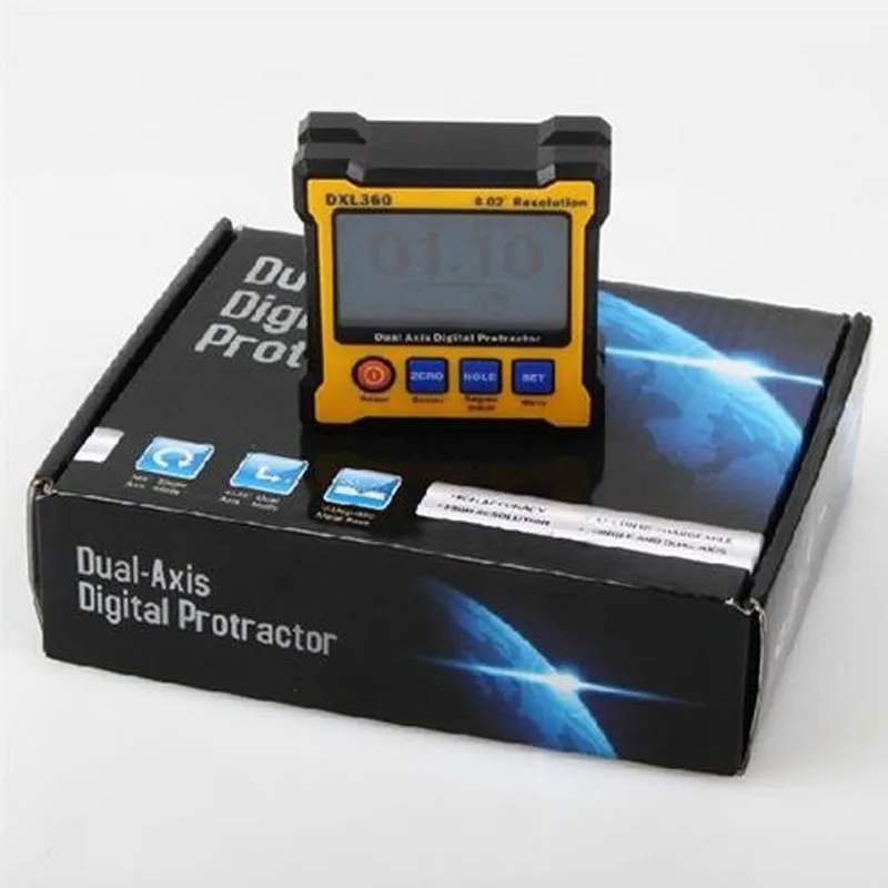 ЖК дисплей DXL360 с двумя осями 2 осевой транспортир инклинометр уровень разрешение