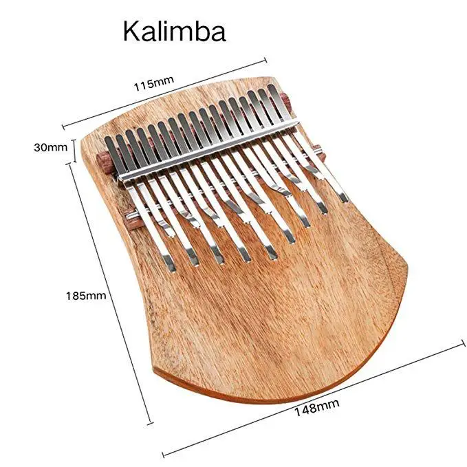 GECKO 17 клавиш Kalimba большой палец пианино Ударные музыкальные камфоры деревянный