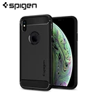 Прочный армированный чехол Spigen для iPhone XS Max (6,5 дюйма), матовый черный гибкий Противоскользящий чехол из ТПУ с защитой от падения