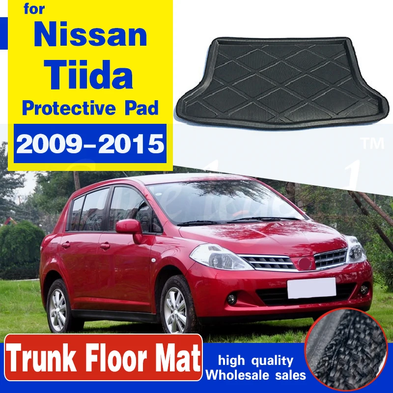 

For Nissan Tiida 2009-2015 Tailored Boot Liner Tray Car Rear Trunk Cargo Mat Floor Sheet Carpet Mud Protective Pad 2010 2011