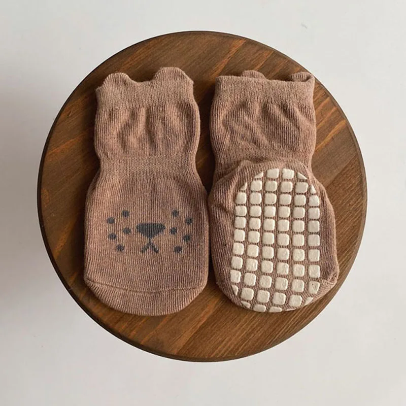 Calcetines antideslizantes de algod&oacute;n suave para ni&ntilde;os y ni&ntilde;as, medias para reci&eacute;n nacidos de 0 a 5 a&ntilde;os, para oto&ntilde;o e invierno, 3 pares, novedad de 2021-3