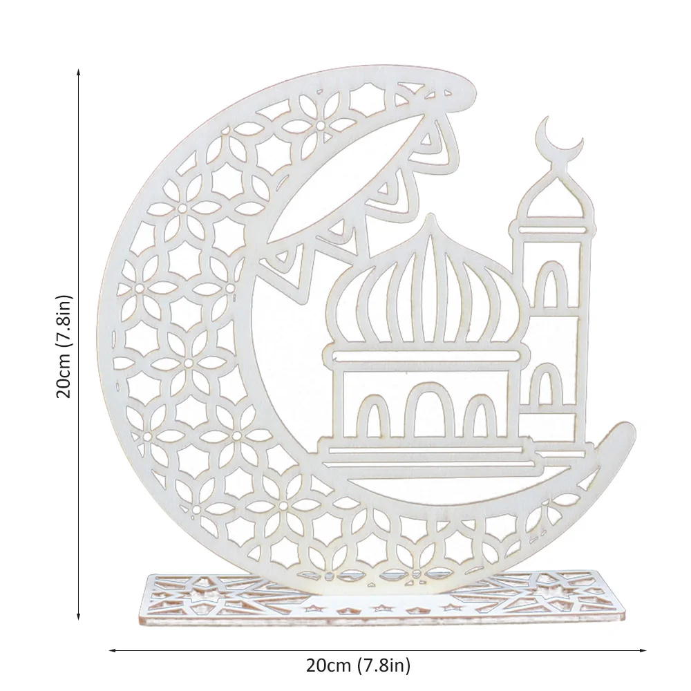 

Moon Star Wooden Pendant Ramadan EID Mubarak Decoration For Home Kareem Ramadan Household Ornaments