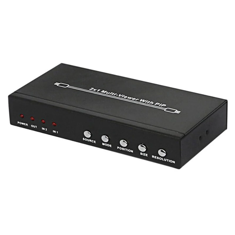 

HDMI-совместимый 2x1 мультипросмотр с PIP HDCP1.2/4 режима ИК-экран разветвители переключатель 1080P Высокое разрешение Показать один HDTV дисплей