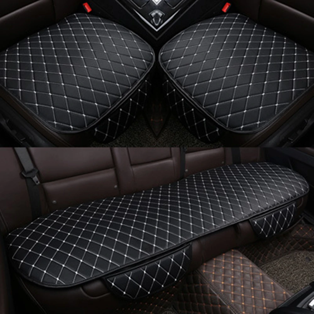 

SJ PU Leather Universal Car Seat Covers Protector Cushion Mats For Jeep Compass Wrangler Patriot Grand Cherokee Liberty Renegade