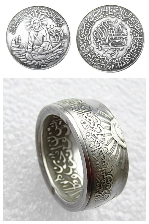 Али Бин абиталин «голова» памятная-Мохаммед реза пахлави кольцо для монет медно-никелевый сплав ручной работы размеры 8-16