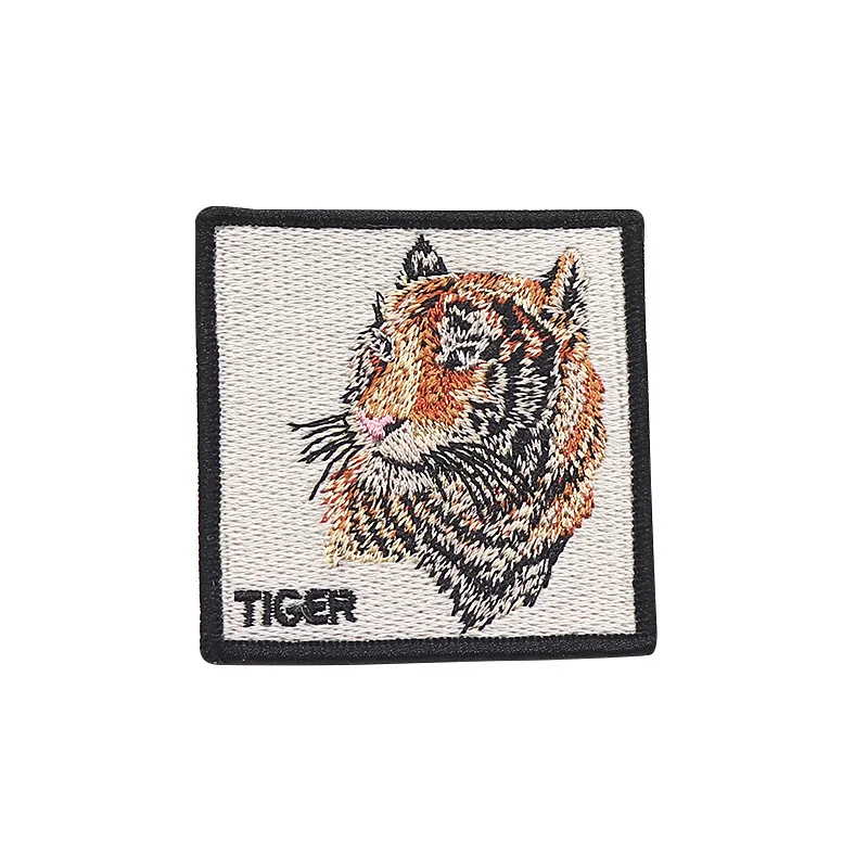 

20pcs/lot Vintage Animal Embroidery Patches Tiger Cat Jacket Jean Backpack Clothing Decoration Iron Heat Transfer Applique