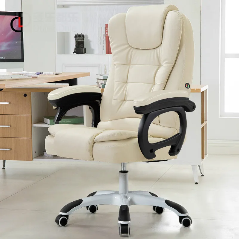 Массажное кресло для офиса офисное компьютерное из искусственной кожи удобное