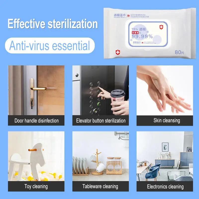 80 шт./упак. 75% спиртовые тампоны салфетки профессиональные Антисептические