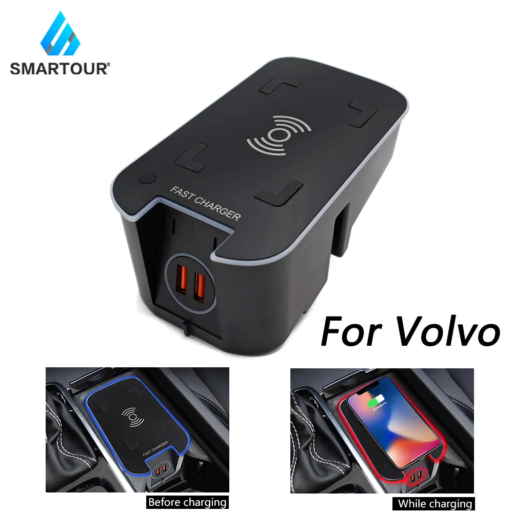 Беспроводное автомобильное зарядное устройство для телефона QC3.0 Быстрая зарядка