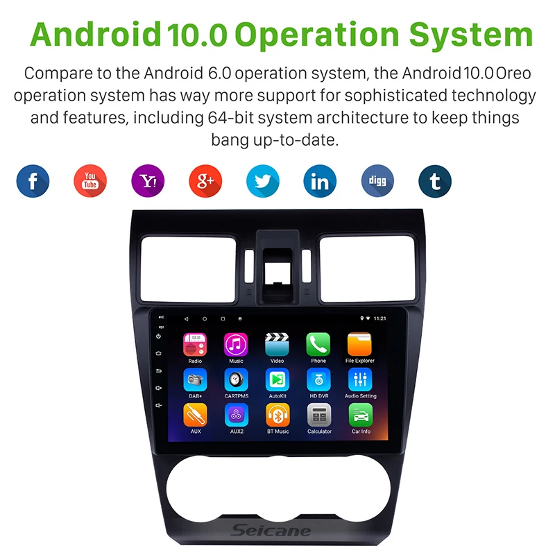 Seicane Android 10 0 API 29 RAM 2G 2.5D IPS автомобильный радиоприемник с навигацией GPS