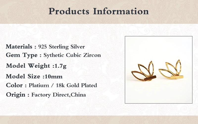 

VINY Silver 925 Jewelry Earrings For Women Lotus Clip Earring Gold/Silver Jewelry 2021 Trend Pendientes Oorbellen Gift