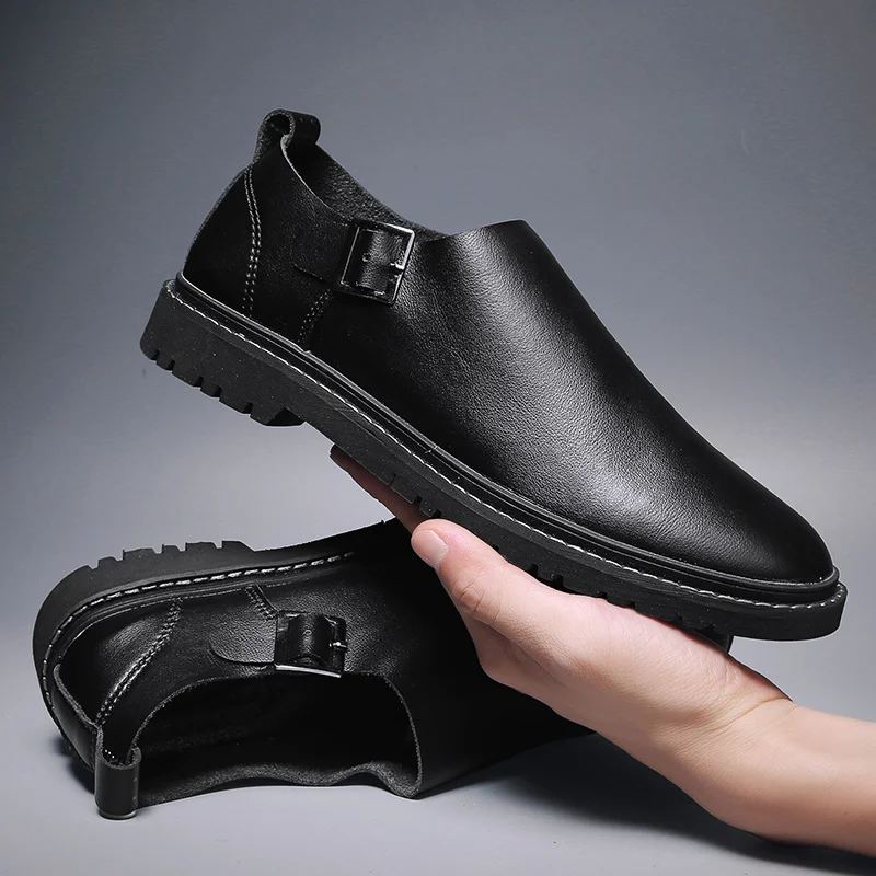 

Men High Quality Genuine Leather Shoes Soft Moccasins Loafers Fashion Brand Men Flats Comfy Business Formal Shoes