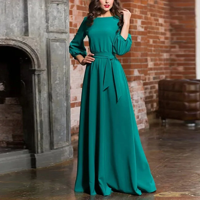 B 2020 летнее элегантное модное дизайнерское женское однотонное платье средней