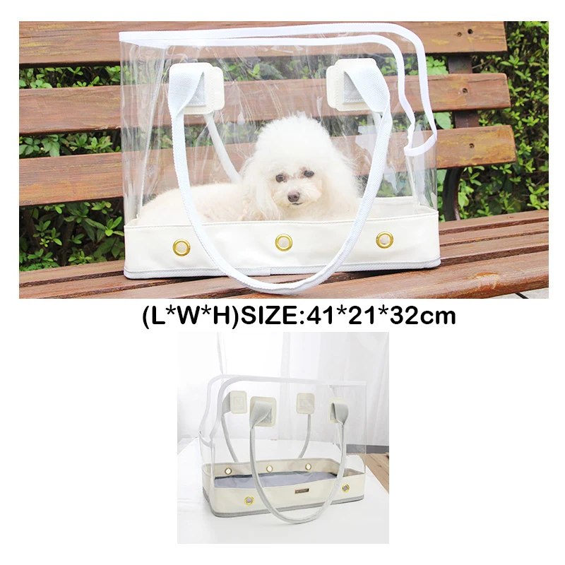 

Cat Carrier Bags Breathable Pet Carriers Small Dog Cat Hangbag Transparent Travel Cage Pet Bag Carrying for Dogs Cats