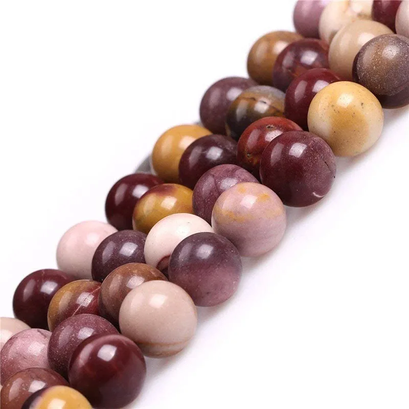 

Natural Mookaite Stone Loose Spacer Beads for Making Jewelry