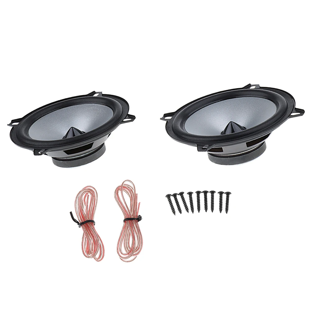 

Pair 5'' 4ohm 50W Full Range Audio Speaker Stereo Woofer Loudspeaker Horn