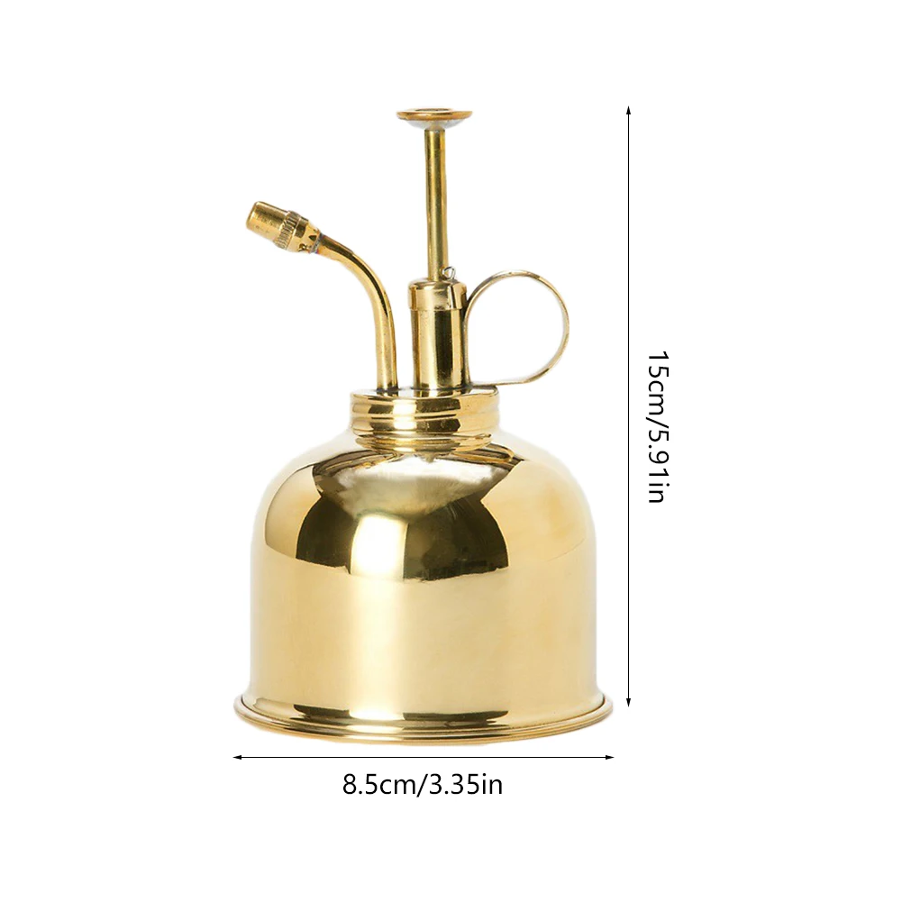 

Vintage Brass Watering Can Stainless Steel Water Bottle Succulent Plants Gardening Spraying Bottle Watering Pot Garden Tool