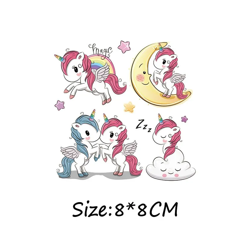 1 шт. единороги железные пластыри на термонаклейки для аппликация одежду DIY