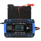 Зарядное устройство Foxsur, 1224 В, 48 А, умная зарядка, для автомобильных и мотоциклетных аккумуляторов AGM, гелевых, свинцово-кислотных, EFB, жидкостных, выбор тока зарядки