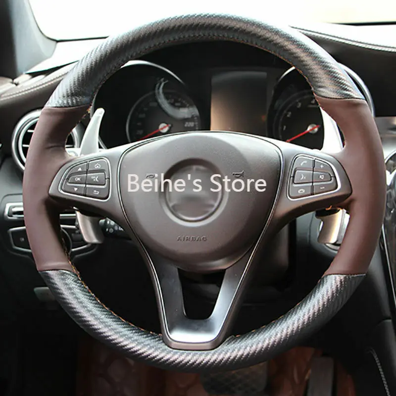 

Чехол рулевого колеса из углеродного волокна для Benz C300 B200