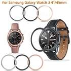 Лидер продаж, металлический чехол с кольцом-ободком для часов Samsung Galaxy Watch 3 45 мм3 41 мм, ремешок с клейким корпусом, аксессуары для умных часов Galaxy Watch 3