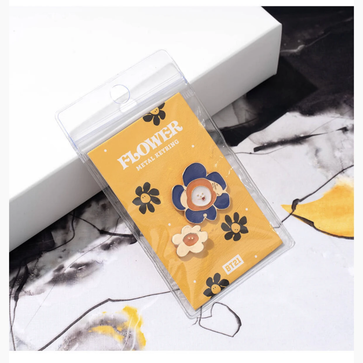 

JCBTSH Badge FLOWER series metal brooch cartoon cute alloy pin one big and one small two combination badge
