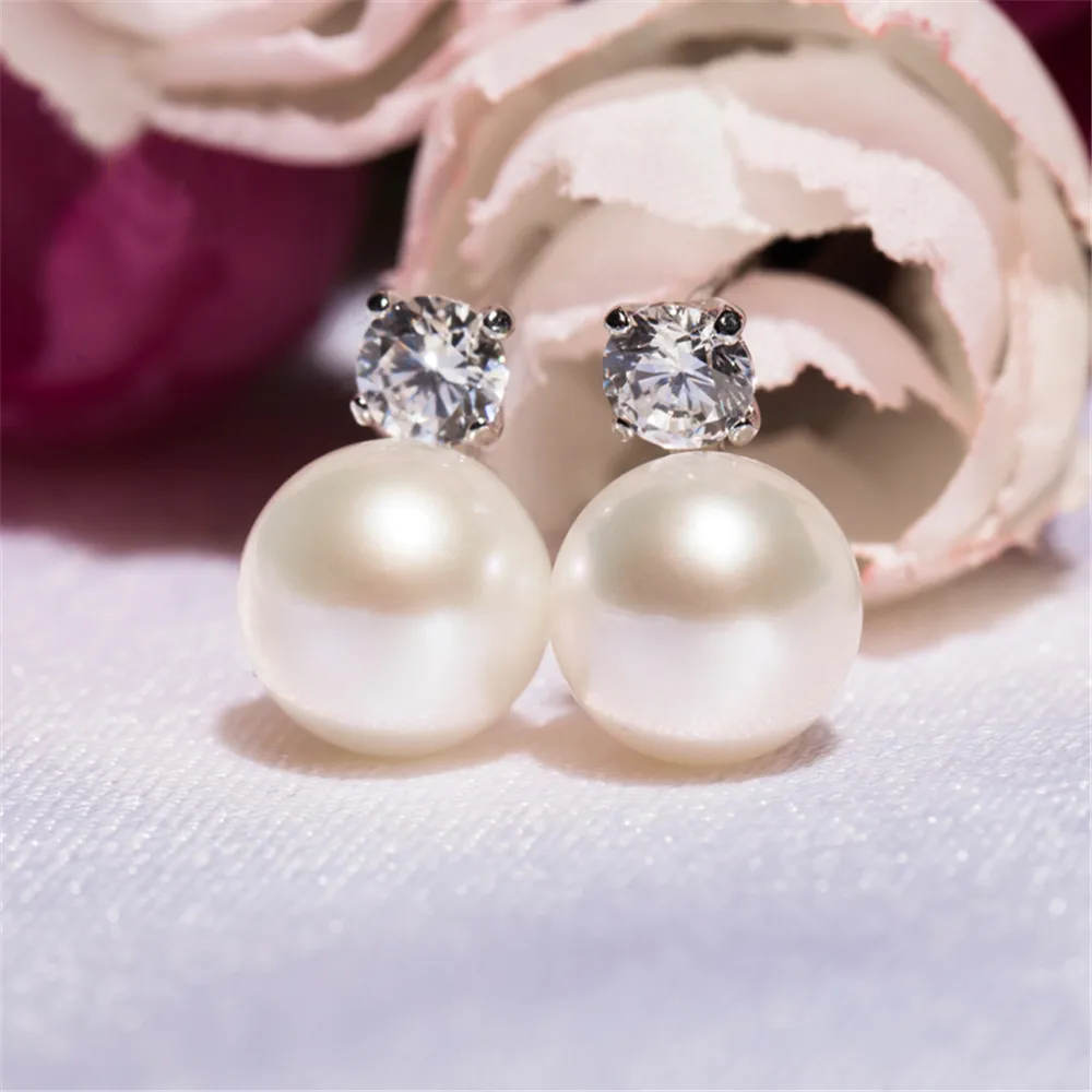 

925 пробы Серебряное покрытие серьги Серьги с жемчугом аксессуаров выводы серьги ювелирные изделия из жемчуга Запчасти фитинги крепления «с...