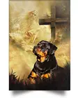 Винтажный жестяной ретро-плакат Ротвейлер с изображением собаки возьмите мой Бог и Иисусом