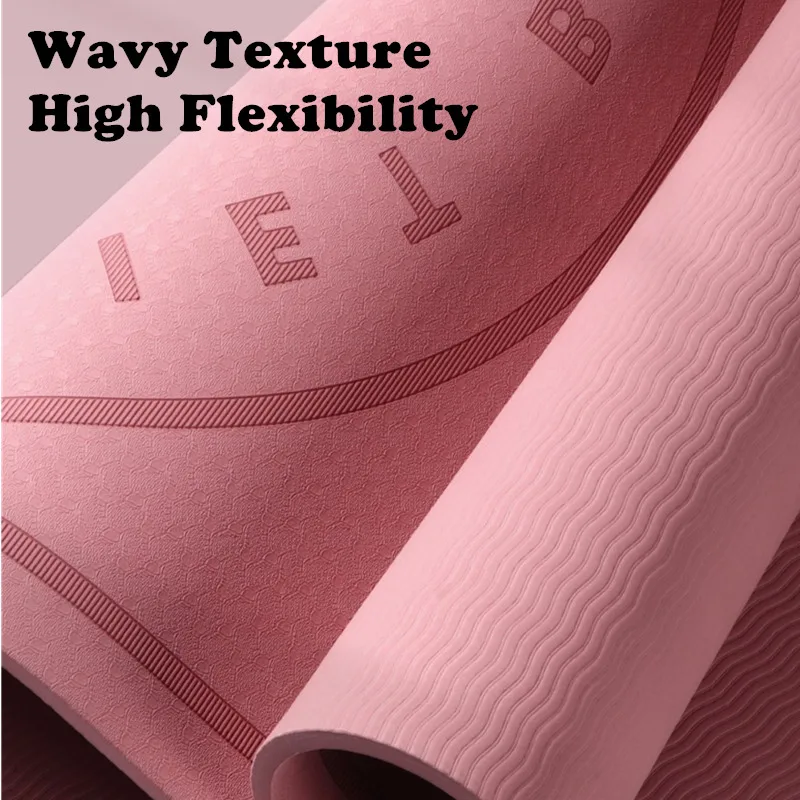 TPE Yoga Mat Non-Slip Silent Mute for Home Gym Skipping Floor Pad Sports Fitness Workout Crossfit Dance Exercise Indoor Cushion | Спорт и