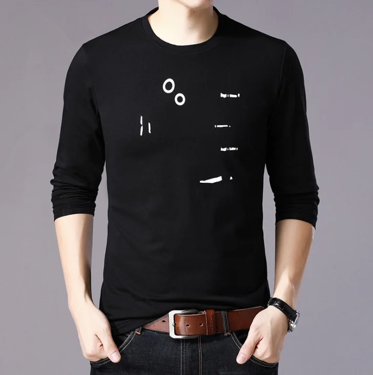

2019 autumn and winter new men's fashion simple compassionate 3822