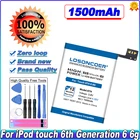 Аккумулятор LOSONCOER A1641, 1500 мАч, для Apple iPhones IPod Touch 6-го поколения, 6 6G