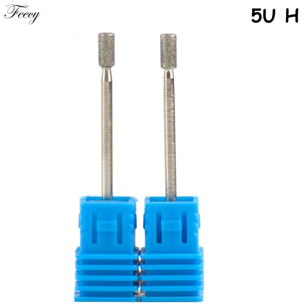5U H 2PCS Алмазные сверла для ногтей, Набор насадок, фрезы для маникюра, корундовые насадки для маникюра, аксессуары для ногтей - Цвет: 5U H 2PCS