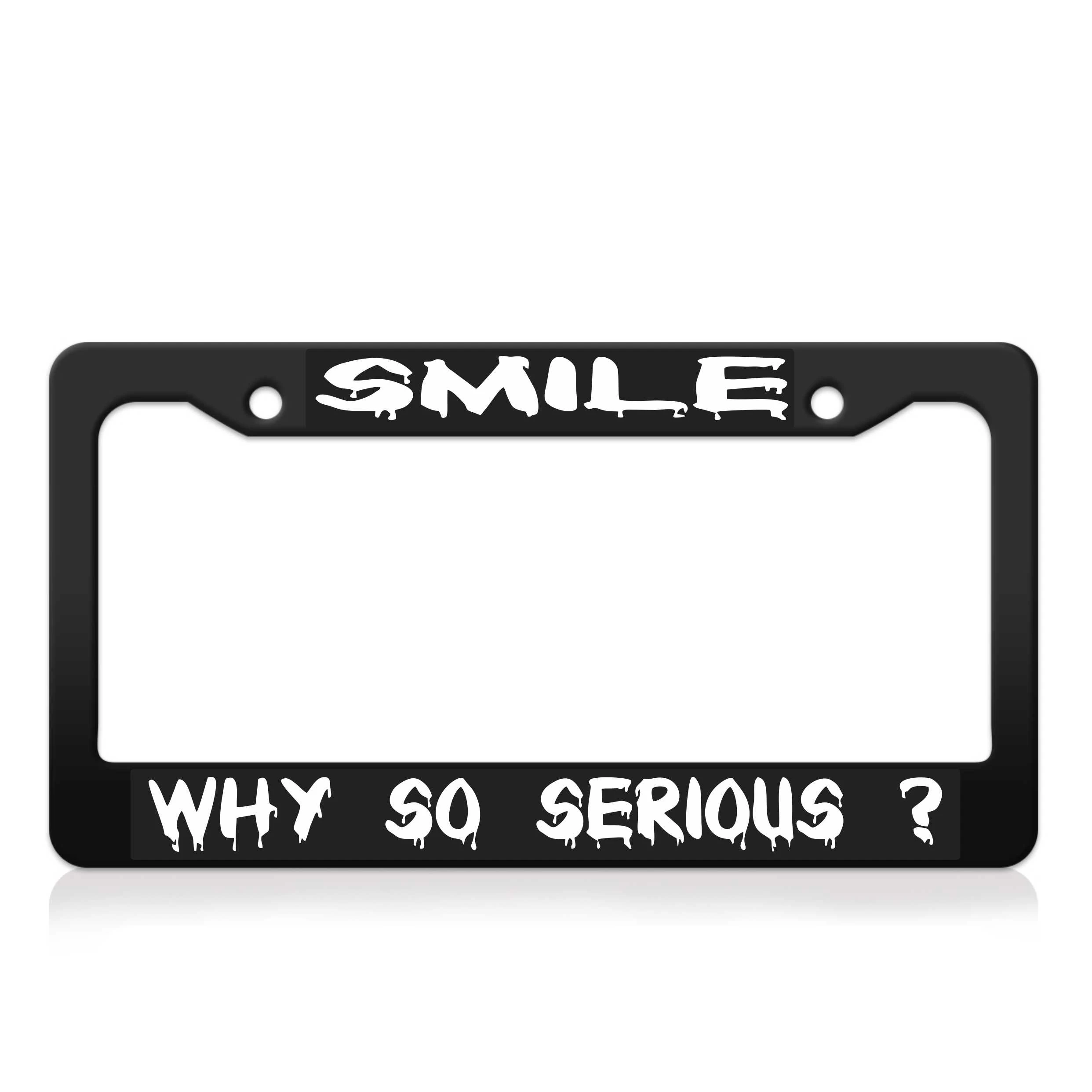 

Why So Serious License Plate Frame License Tag Holder with Screw Caps