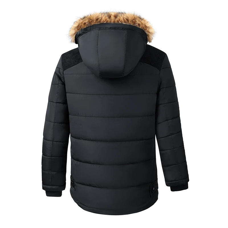 Men Parkas 2021 Winter New Thick Fleece Warm Jacket Parkas Coat Men Autumn Windproof Fur Collar Hooded Casual Parkas Jacket Men